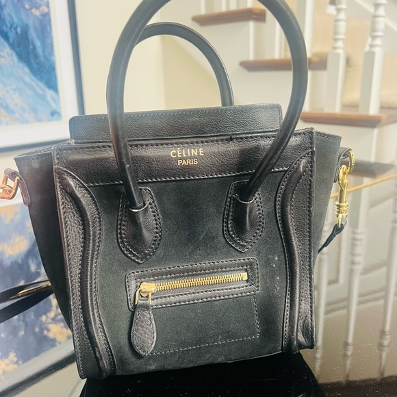 Celine Black Mini Bag with Gold Hardware and Minimalist Design - Picture 2 of 12